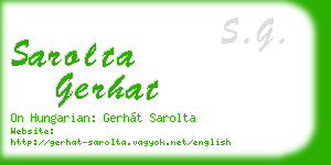 sarolta gerhat business card
